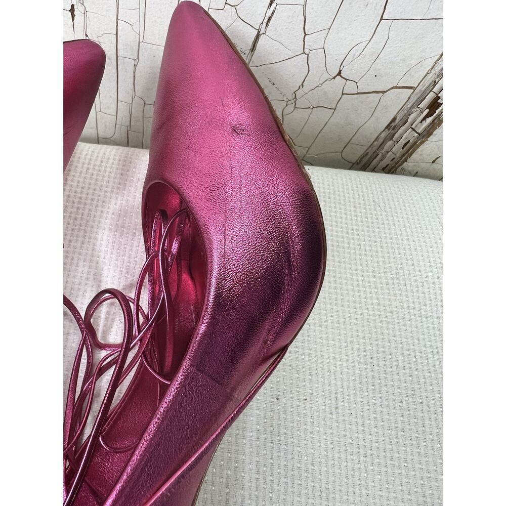 Antonio Melani Women’s Shoes Size 9.5 Heels Lillian Leather Lace-up Pumps Pink - Picture 7 of 16